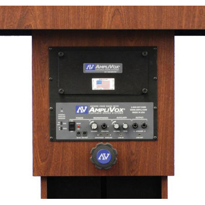 AmpliVox Sound Systems Executive Adjustable Height Sound Column Lectern
