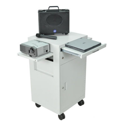 AmpliVox Sound Systems Multimedia Cart with Locking Cabinet