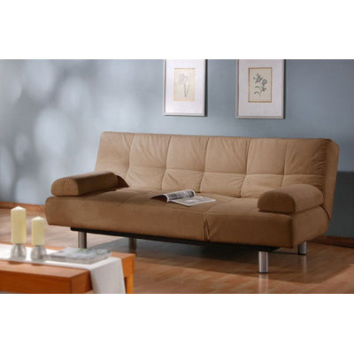LifeStyle Solutions Casual Microsuede Convertible Sleeper Sofa
