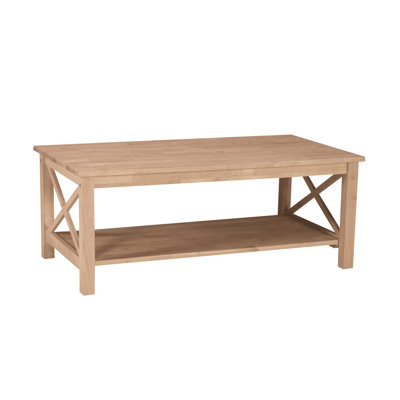 Unfinished Wood Hampton Coffee Table