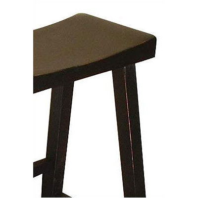 International Concepts 24" Saddleseat Counter Stool (Distressed Black)