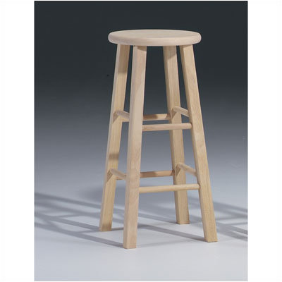 International Concepts Unfinished Wood 30" Bar Stool ...