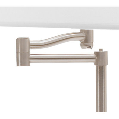 Fangio Lighting Swing Arm Table Lamp in Brushed Steel