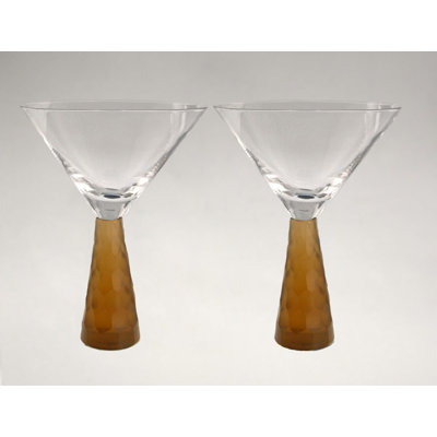 Prescott Martini Glass in Amber (Set of 2)