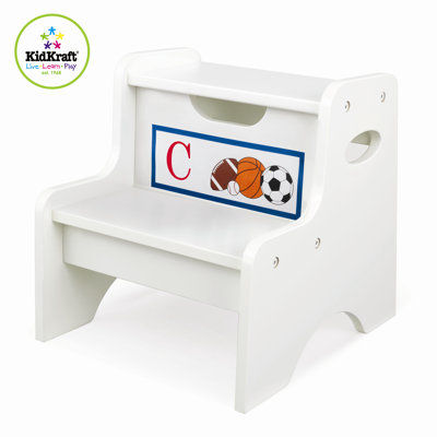 KidKraft Personalized Two Step Stool in White