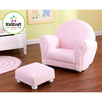 KidKraft Chenille Rocker and Ottoman