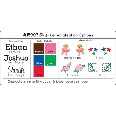 KidKraft Personalized Toy Box Caddy in Sky
