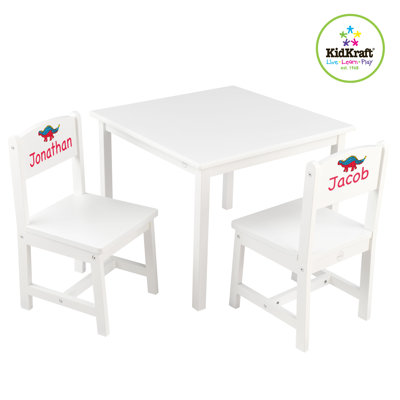 KidKraft Personalized Aspen Kids' 3 Piece Table and Chair Set