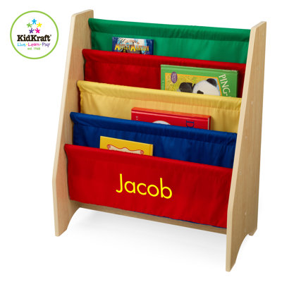 KidKraft Personalized Primary Sling Bookshelf