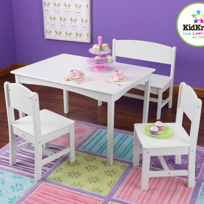 KidKraft Nantucket Kids 4 Piece Table and Chair Set