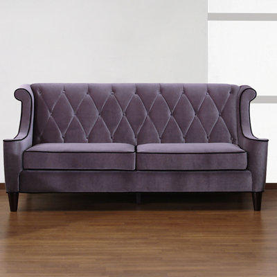 Armen Living Barrister Velvet Sofa