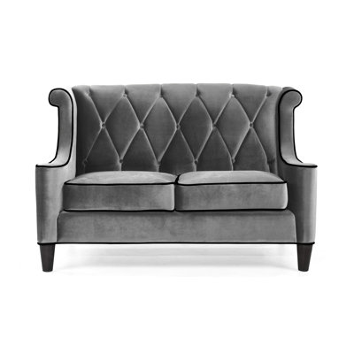 Armen Living Barrister Velvet Loveseat