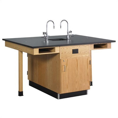 Diversified Woodcrafts Double Faced 4 Student Island Workstation