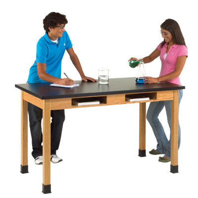 Diversified Woodcrafts Plain Apron Science Table With 2 Book Compartments