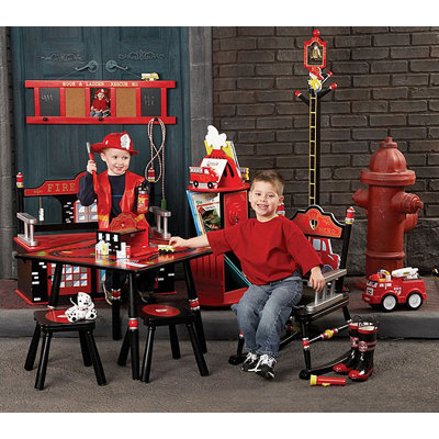 Levels of Discovery Firefighter Kid's Storage Bench