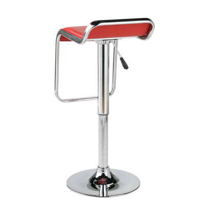 Eurostyle Furgus Adjustable Bar Stool in Red