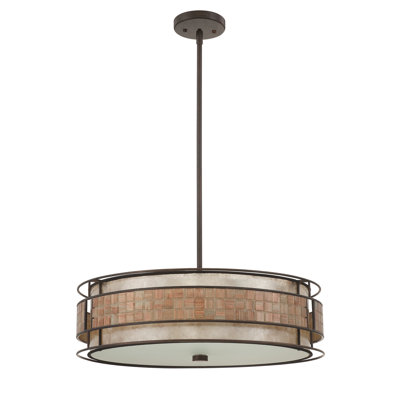 Quoizel Mica 4 Light Drum Pendant