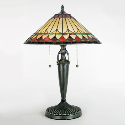 Quoizel Westlake Tiffany  Table Lamp in Vintage Bronze