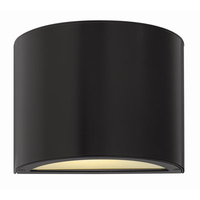 Hinkley Lighting Luna One Light Outdoor Mini Pocket Wall Lantern with Etched Glass