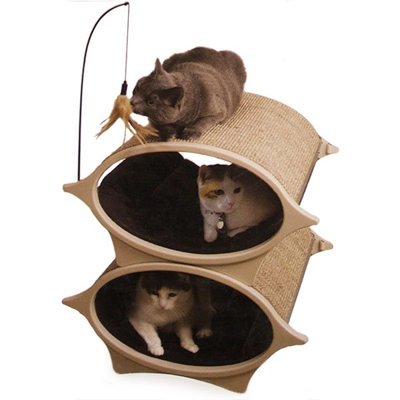 Precision Pet Products Cat Eye Modular Cat Bed and Corrugate Scratcher