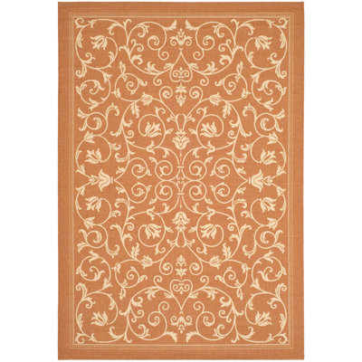 Safavieh Courtyard Terracotta/Natural Persian Rug