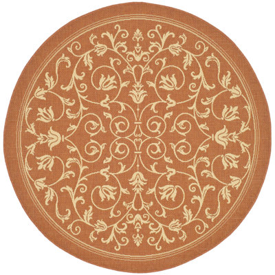 Safavieh Courtyard Terracotta/Natural Persian Rug