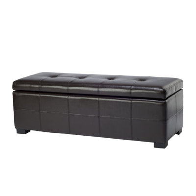 Safavieh Maiden Leather Entryway Storage Ottoman