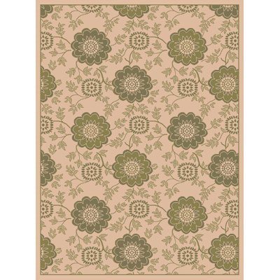 Safavieh Courtyard Natural/Green Rug