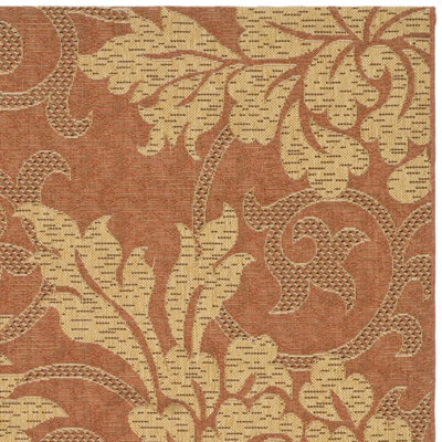 Safavieh Courtyard Brick/Natural Rug