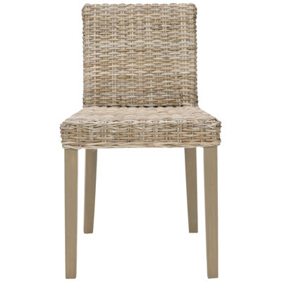 Safavieh Charlotte Wicker Parson Chair (Set of 2)