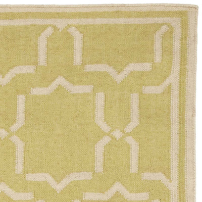 Safavieh Dhurries Light Green/Ivory Rug