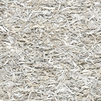 Safavieh Leather Shag White Rug