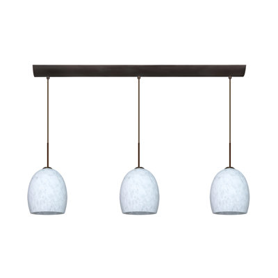Besa Lighting Lucia 3 Light Pendant with Bar Canopy
