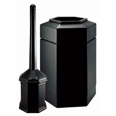 Commercial Zone Site Saver Trash and Cigarette Receptacle Set