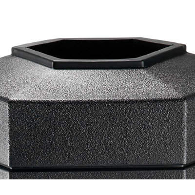 Commercial Zone 50-Gallon Hex Waste Container in Black