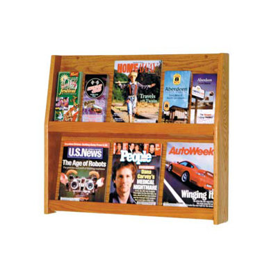 Wooden Mallet Six Magazine and Twelve Brochure Wall Display