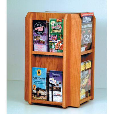 Wooden Mallet Countertop Eight Pocket Rotary Literature Display