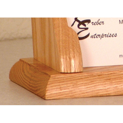 Wooden Mallet Six Pocket Counter Top Business Card Holder