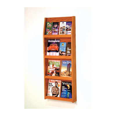 Wooden Mallet Eight Magazine and Sixteen Brochure Wall Display