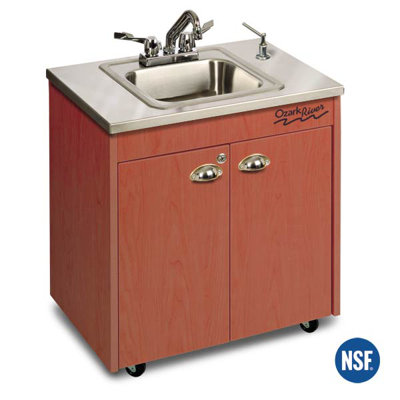 Ozark River Portable Sinks Silver Lil' Premier 1 Portable Hand-Washing Station NSF Certified