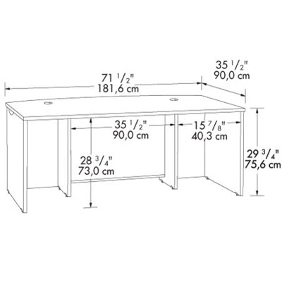 Sauder Via Executive Standard Desk Office Suite