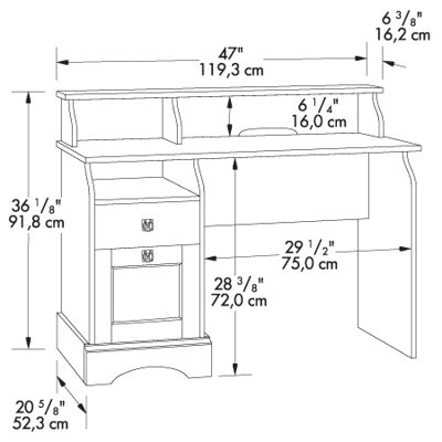 Sauder Graham Hill Writing Desk