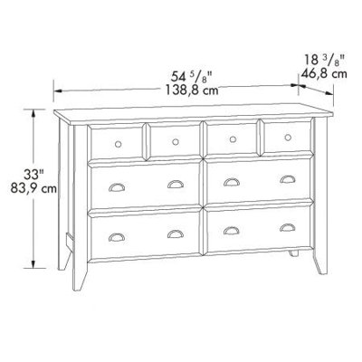 Sauder Shoal Creek 6 Drawer Dresser