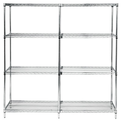 Quantum Storage Small 54" Q-Stor Chrome Wire Shelving Add-On Unit
