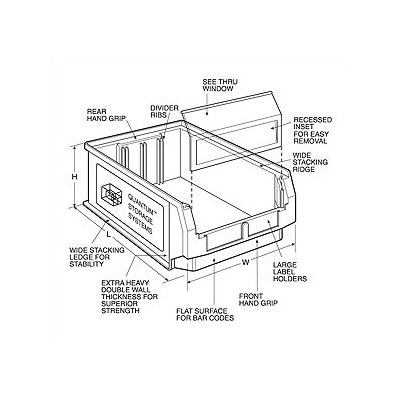 Quantum Storage Magnum Series Bin (11 7/8" H x 18 3/8" W x 29" D)