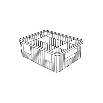 Quantum Storage Dividable Grid Storage Containers (6" H x 17 1/2" W x 22 1/2" D)