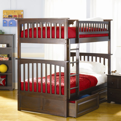 Atlantic Furniture Columbia Bunk Bed with Raised Panel Drawers
