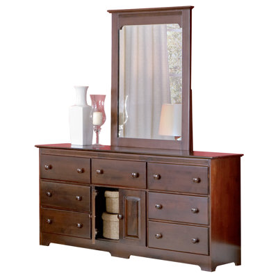 Windsor 7 Drawer Combo Dresser with Portrait Mirror by Atlantic Furniture -image