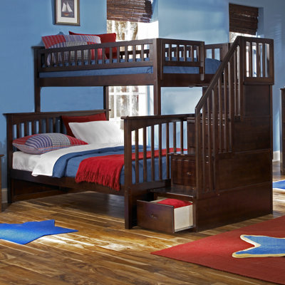 Atlantic Furniture Columbia Staircase Bunk Bed with Storage