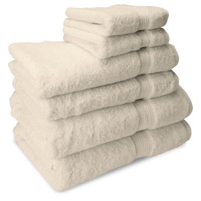 Simple Luxury Luxurious Egyptian Cotton 900gsm 6 Piece Towel Set